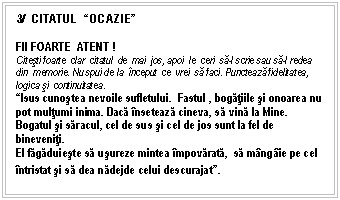 Text Box: 3/ CITATUL 